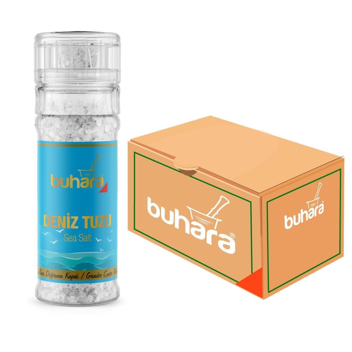 BUHARA TOPTAN DENİZ TUZU CAM DEĞİRMEN 110 GR x 15 Ad.