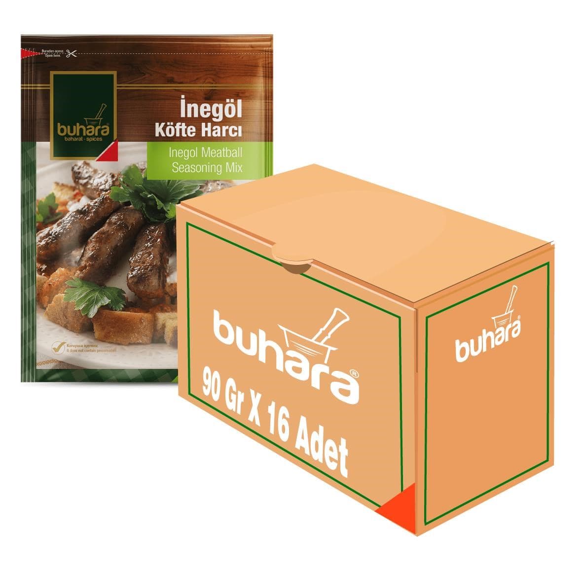 BUHARA TOPTAN İNEGÖL KÖFTE HARCI 90 GR x 16 Ad.