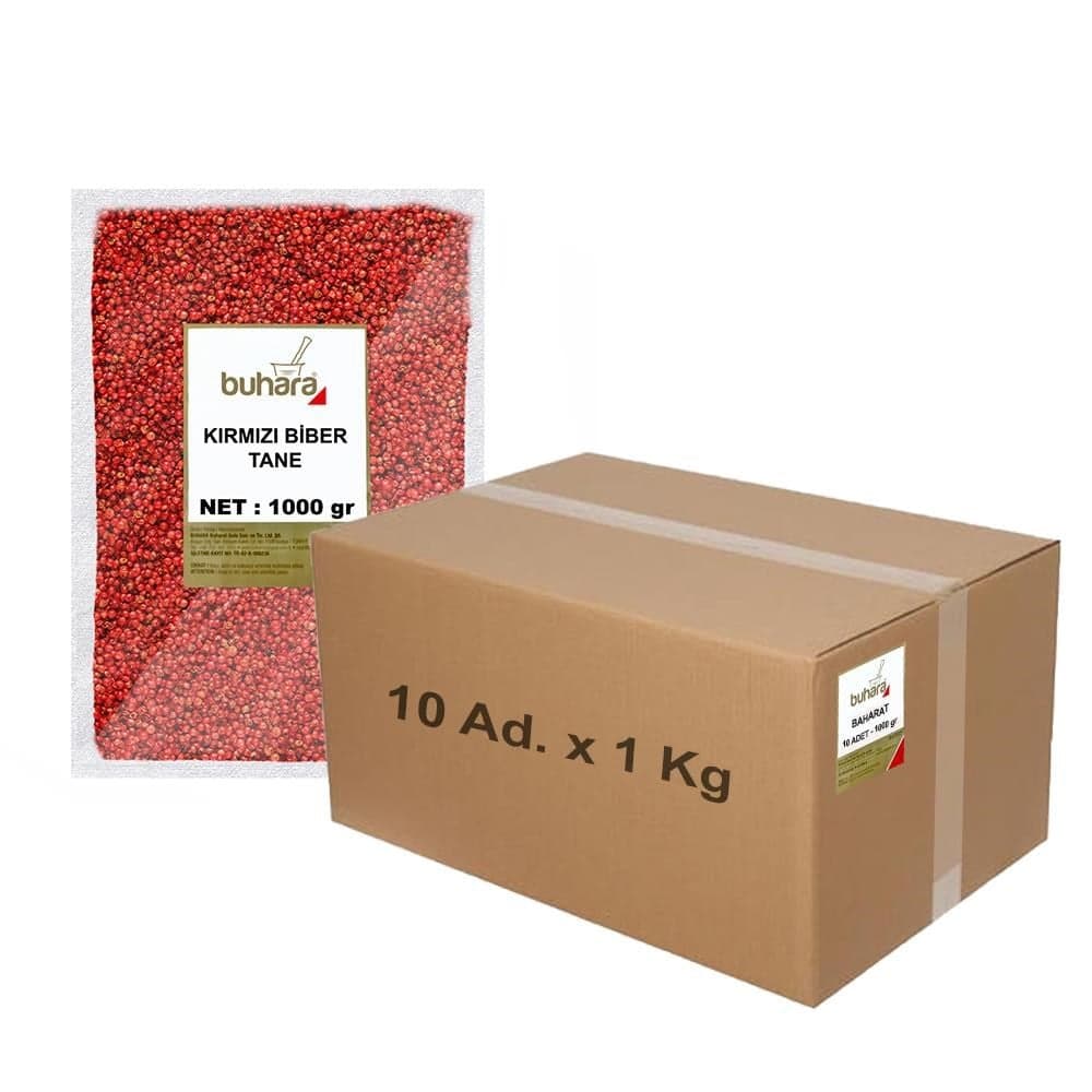 BUHARA TOPTAN KARABİBER KIRMIZI TANE 1 KG x 10 Ad - 10 KG