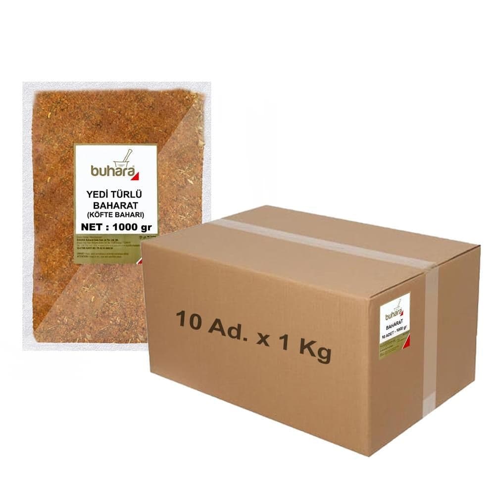 BUHARA TOPTAN KÖFTE BAHARI-YEDİ TÜRLÜ BAHARAT 1 KG x 10 Ad - 10 KG