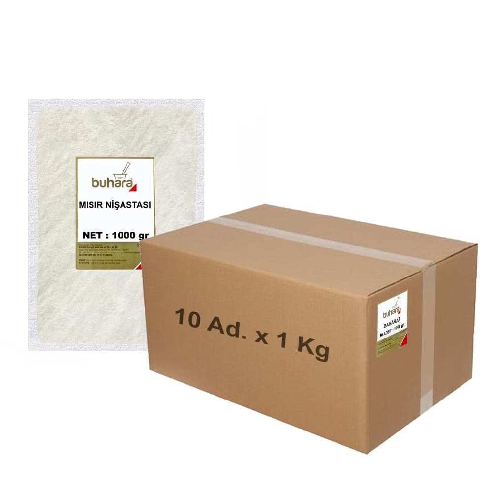 BUHARA TOPTAN MISIR NİŞASTASI 1 KG x 10 Ad - 10 KG