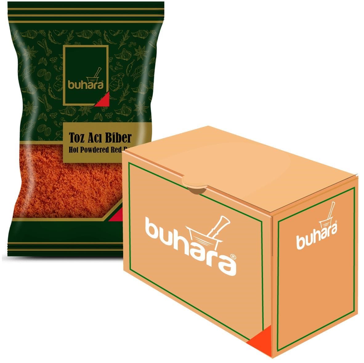 BUHARA TOPTAN TOZ ACI BİBER 200 GR x 12 Ad.