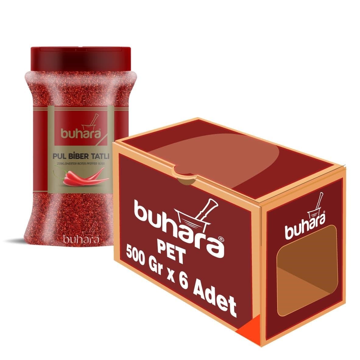 BUHARA TOPTAN TOZ TATLI BİBER 500 GR x 6 Ad. PET