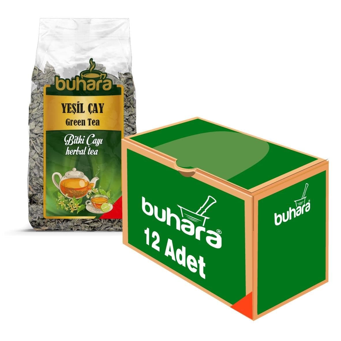 BUHARA TOPTAN YEŞİL ÇAY 100 GR. x 12 AD.
