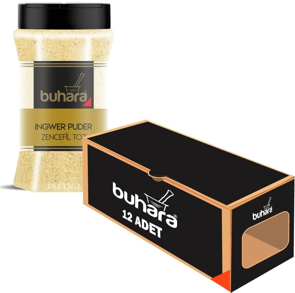 BUHARA TOPTAN ZENCEFİL TOZ 150 GR x 12 Ad. PET