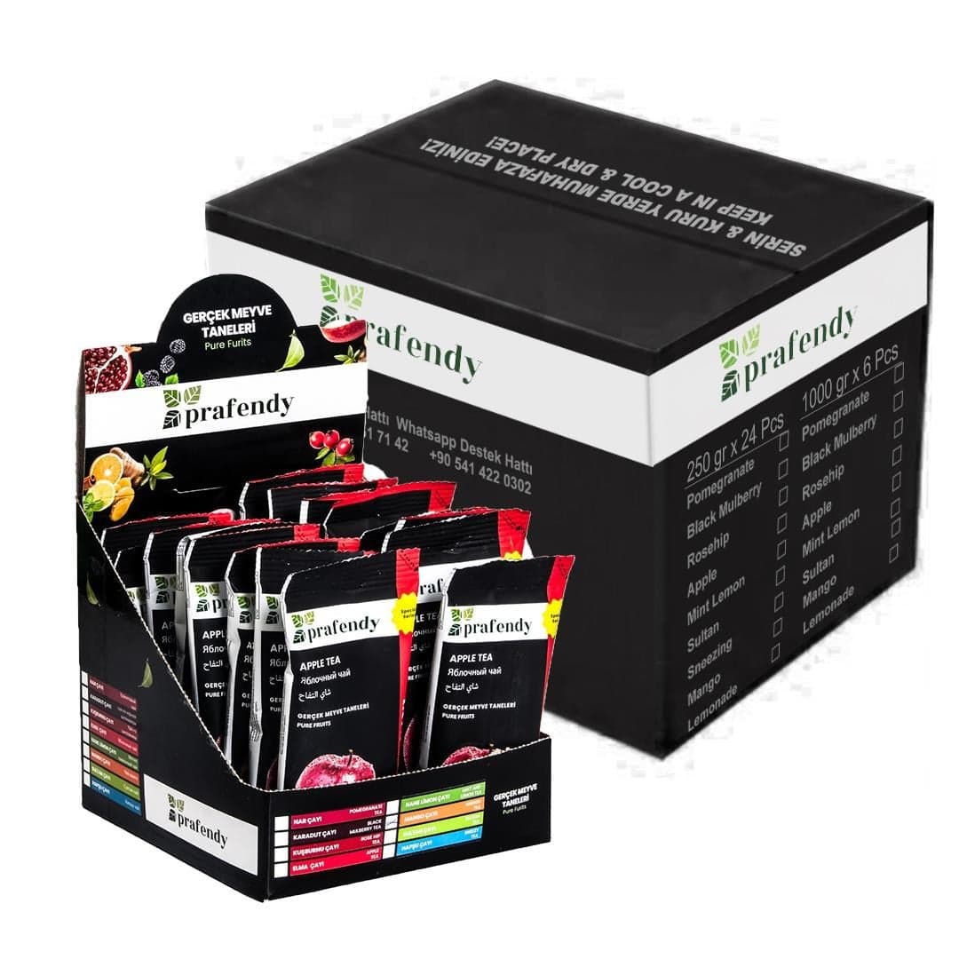 PRAFENDY TOPTAN ELMA ÇAYI TEK İÇİMLİK 15 GR x 20 Ad. x 12 Ad.