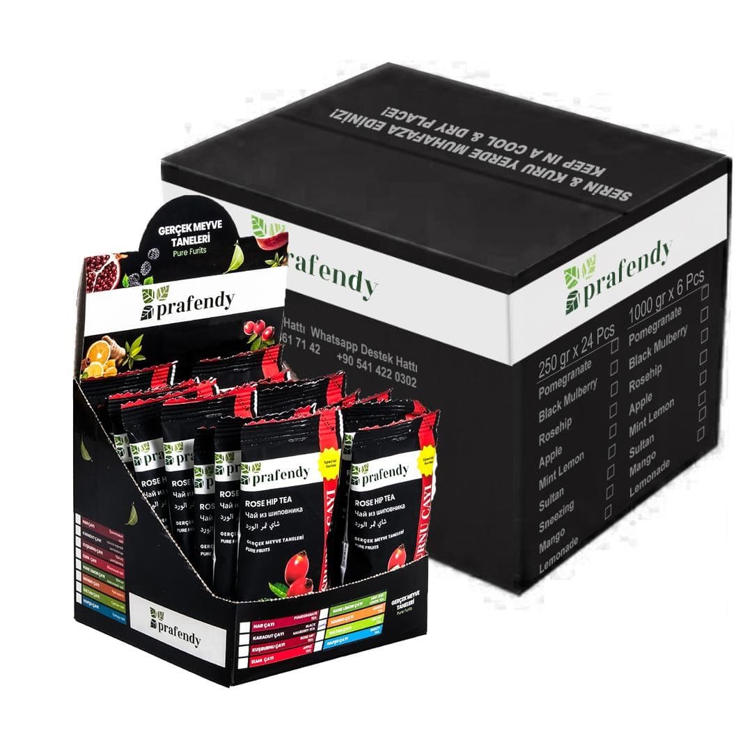 PRAFENDY TOPTAN KUŞBURNU ÇAYI TEK İÇİMLİK 15 GR x 20 Ad. x 12 Ad.