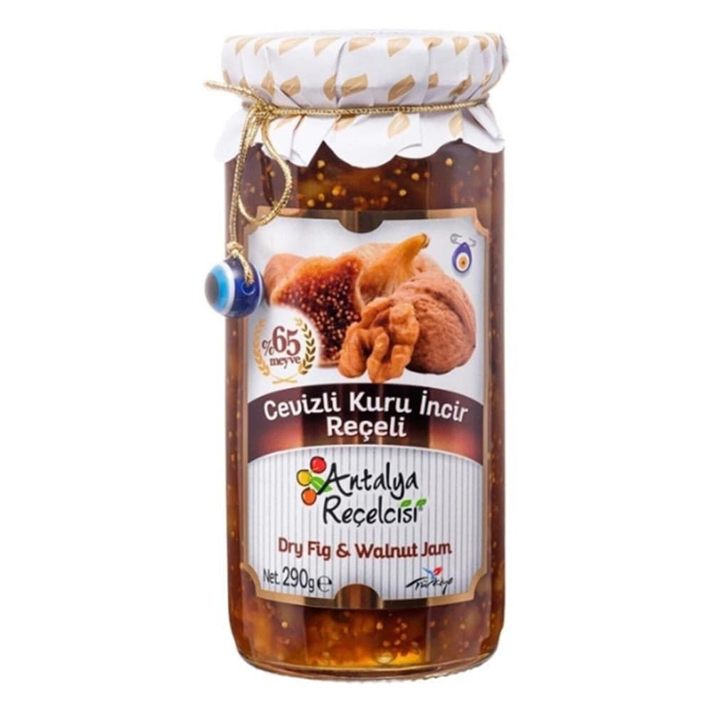 Antalya Reçelcisi Ceviz Kuru İncir Reçeli 290g Cam Kavanoz