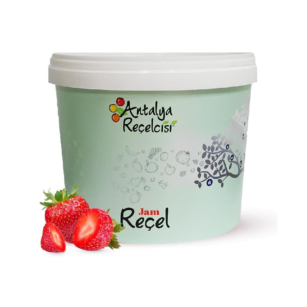 Antalya Reçelcisi Çilek Reçeli 5 kg Plastik Kova - Büyük Tüketim
