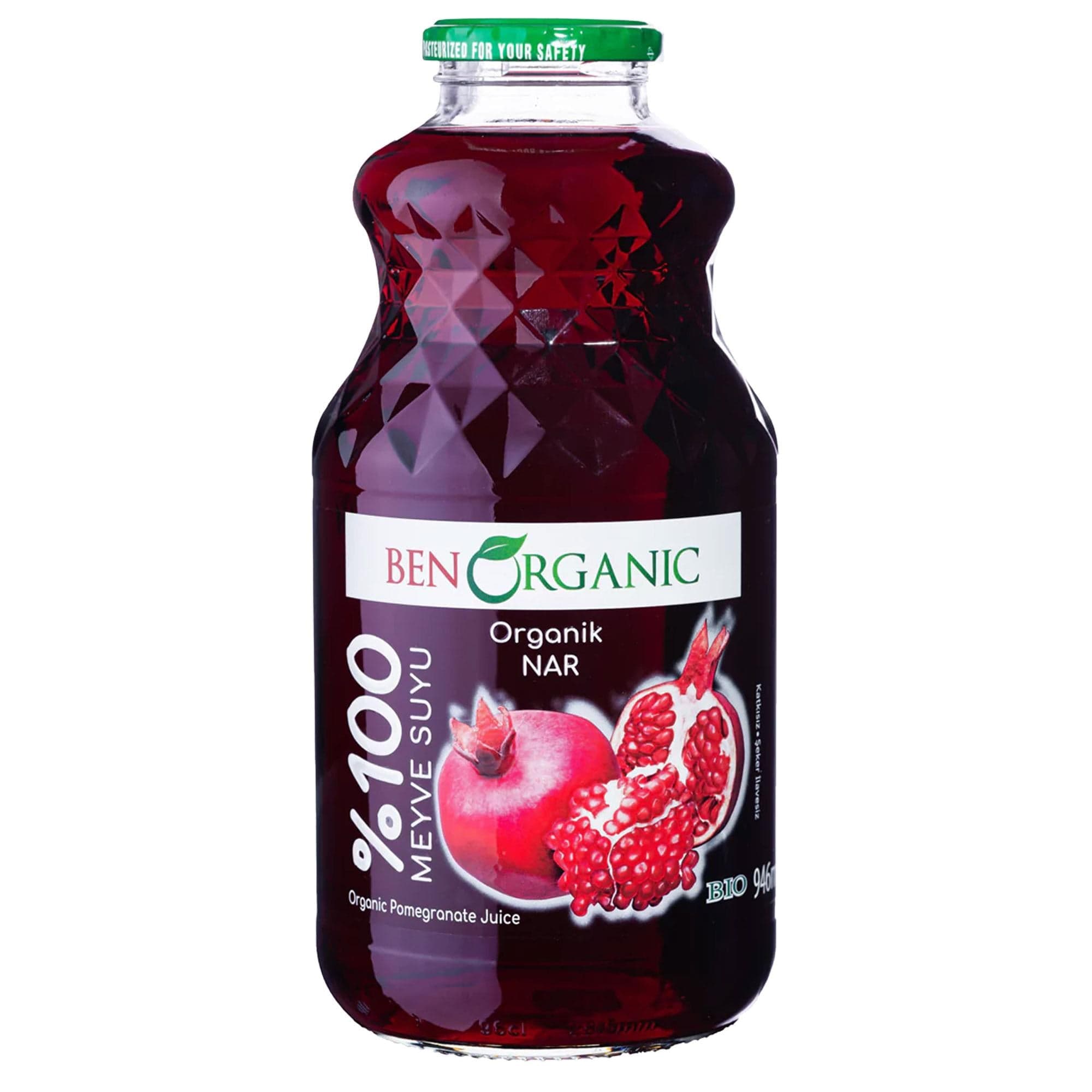 BENORGANIC Organik Nar Suyu 946 ml Cam Şişe
