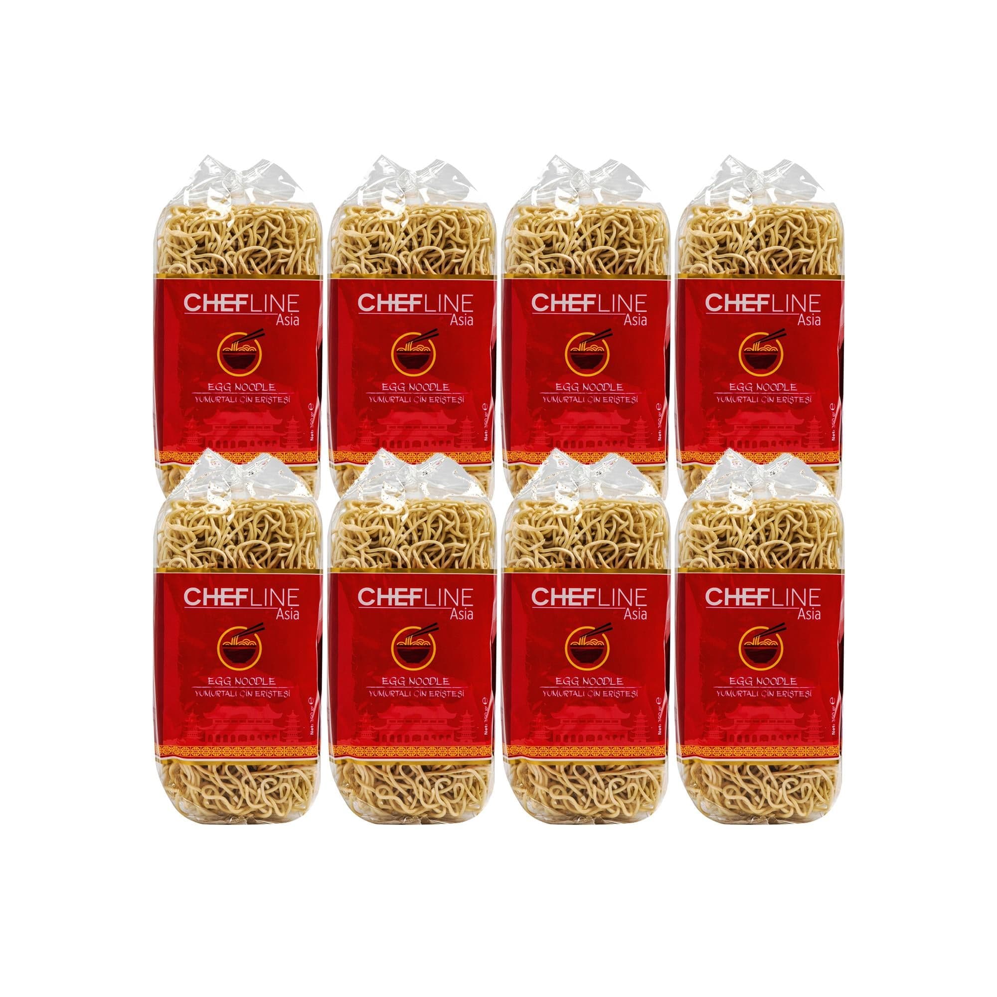 Chefline Asia Yumurtalı Çin eriştesi Egg Noodle 350G X 8 Adet
