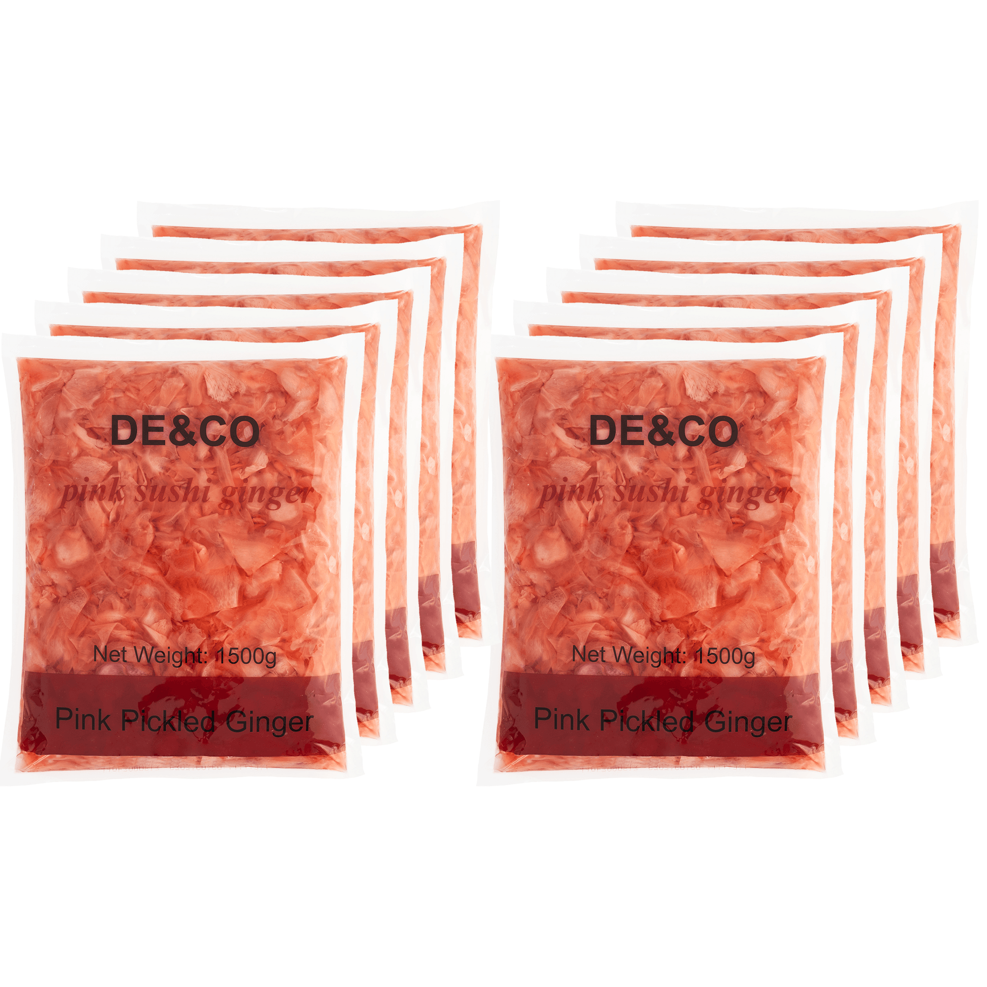 De&Co Pembe Sushi Zencefili (Gari Shoga) 1,5 kg x 10 Adet Koli