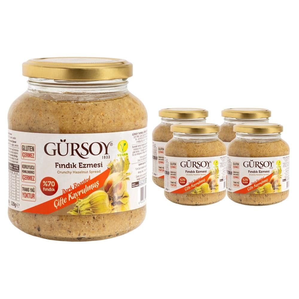 Gürsoy Çifte Kavrulmuş Fındık Ezmesi 320g x 4 Adet