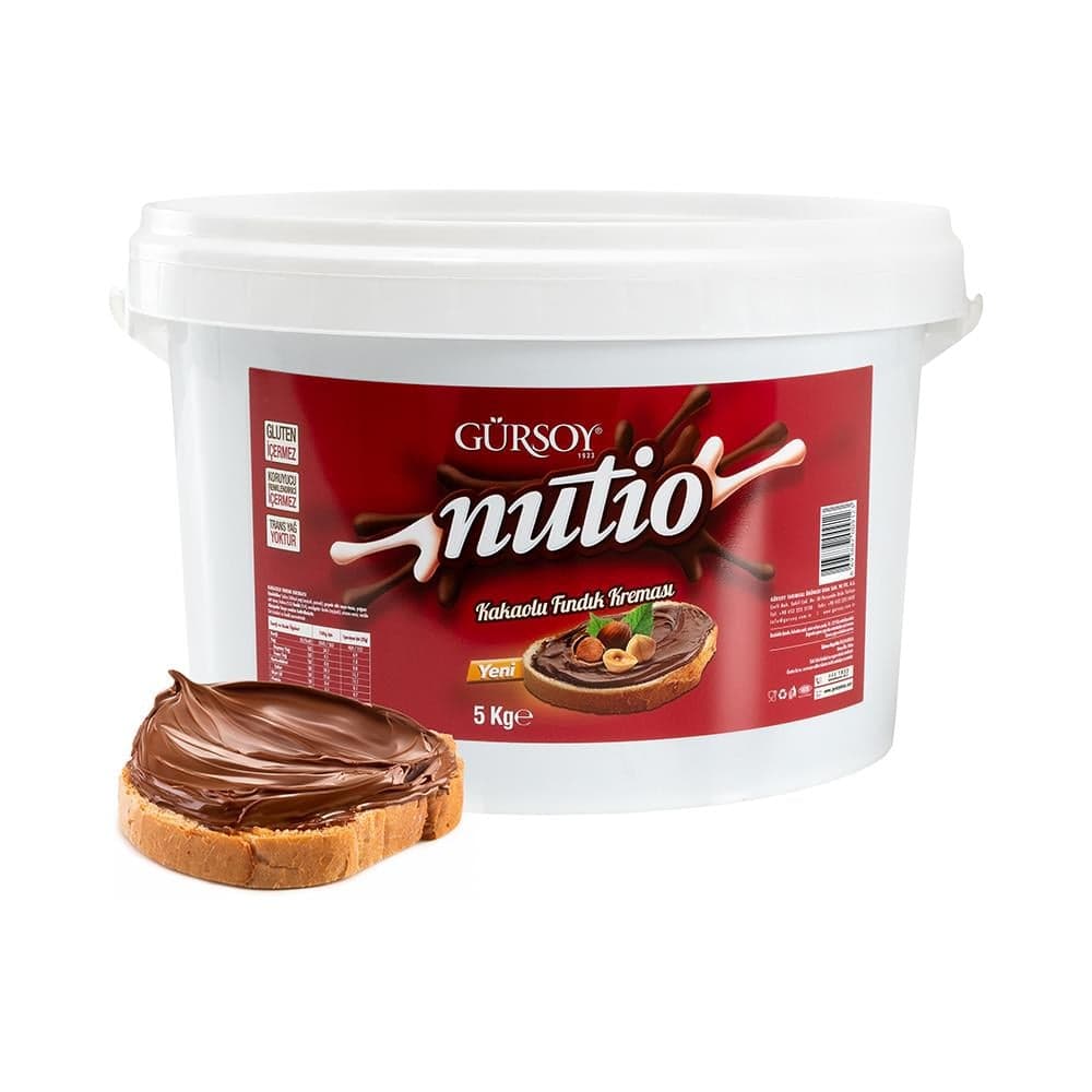 Gürsoy Nutio Kakaolu Fındık Kreması 5 kg Plastik Kova