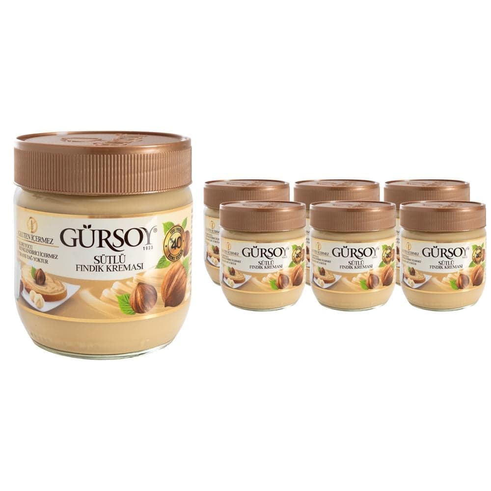 Gürsoy Sütlü Fındık Kreması 400g x 6 Adet