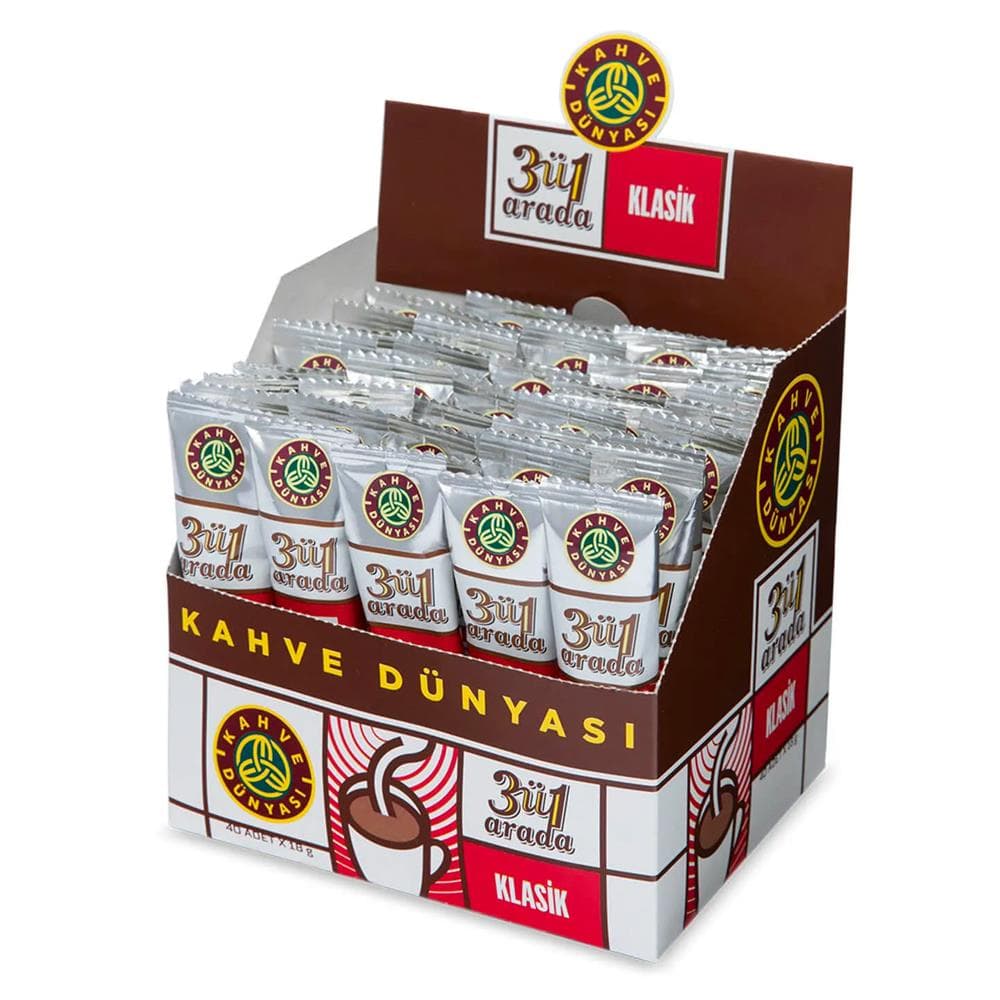 Kahve Dünyası 3'ü 1 Arada Klasik Hazır Kahve 18GR 40'lı Paket