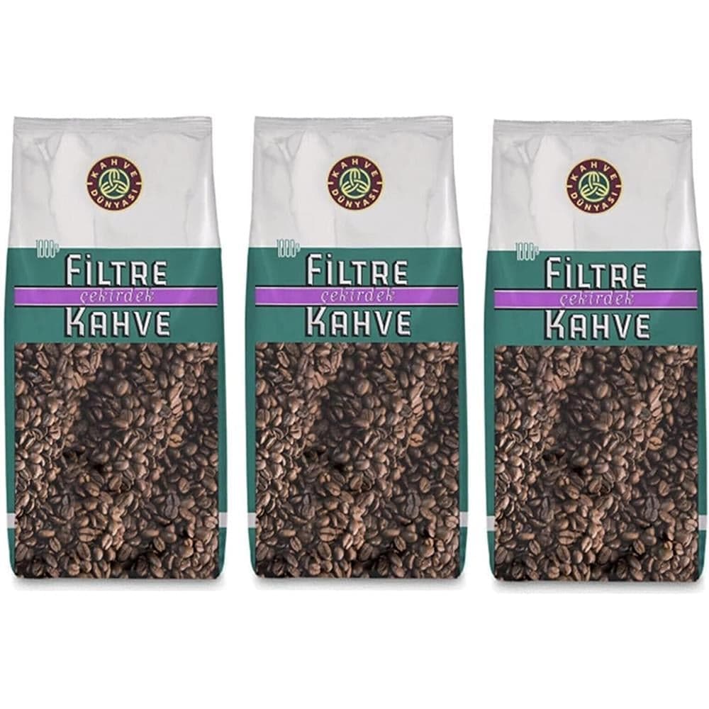 Kahve Dünyası Filtre Kahve Çekirdek 1 kg x 3 Adet