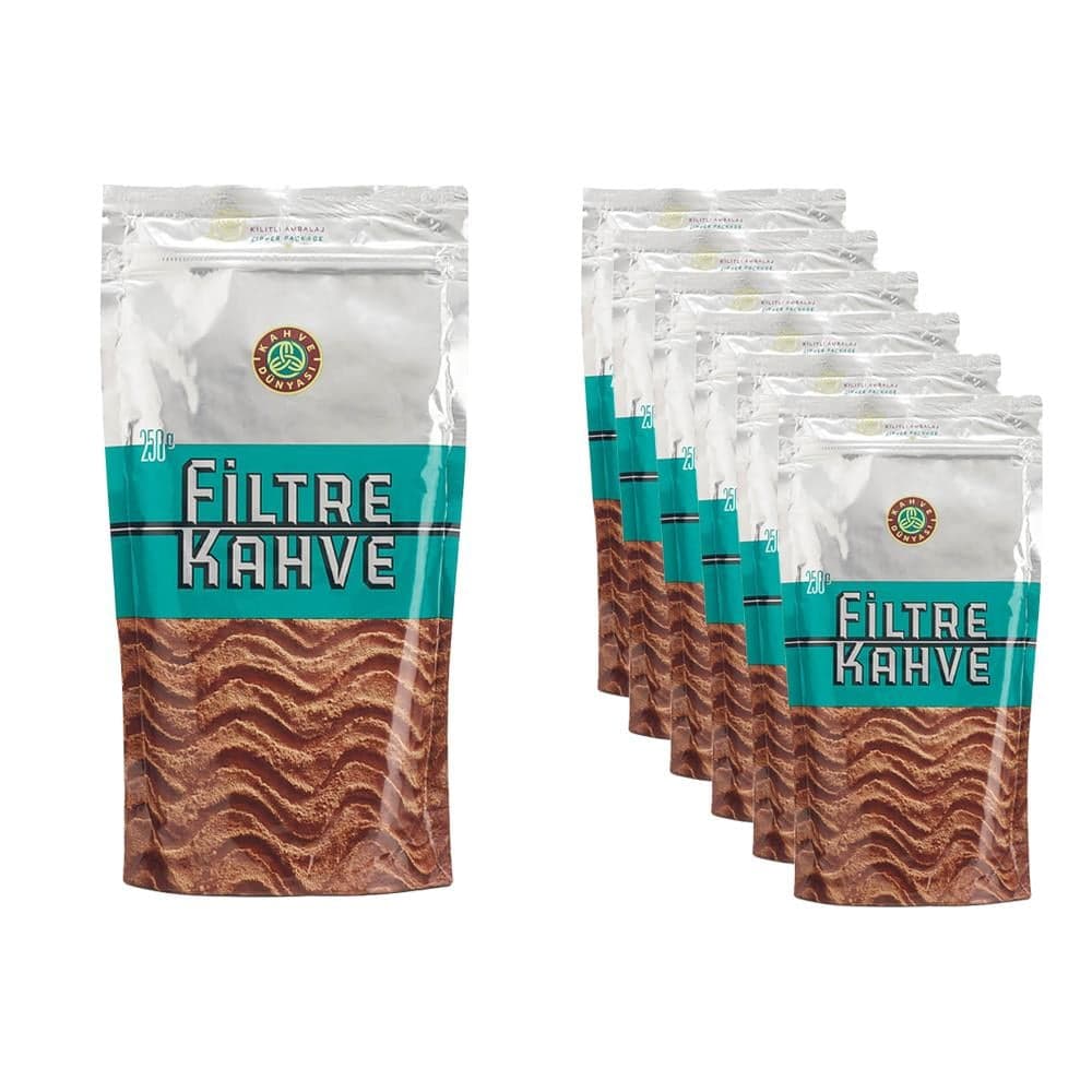 Kahve Dünyası Öğütülmüş Filtre Kahve 250g x 6 Adet