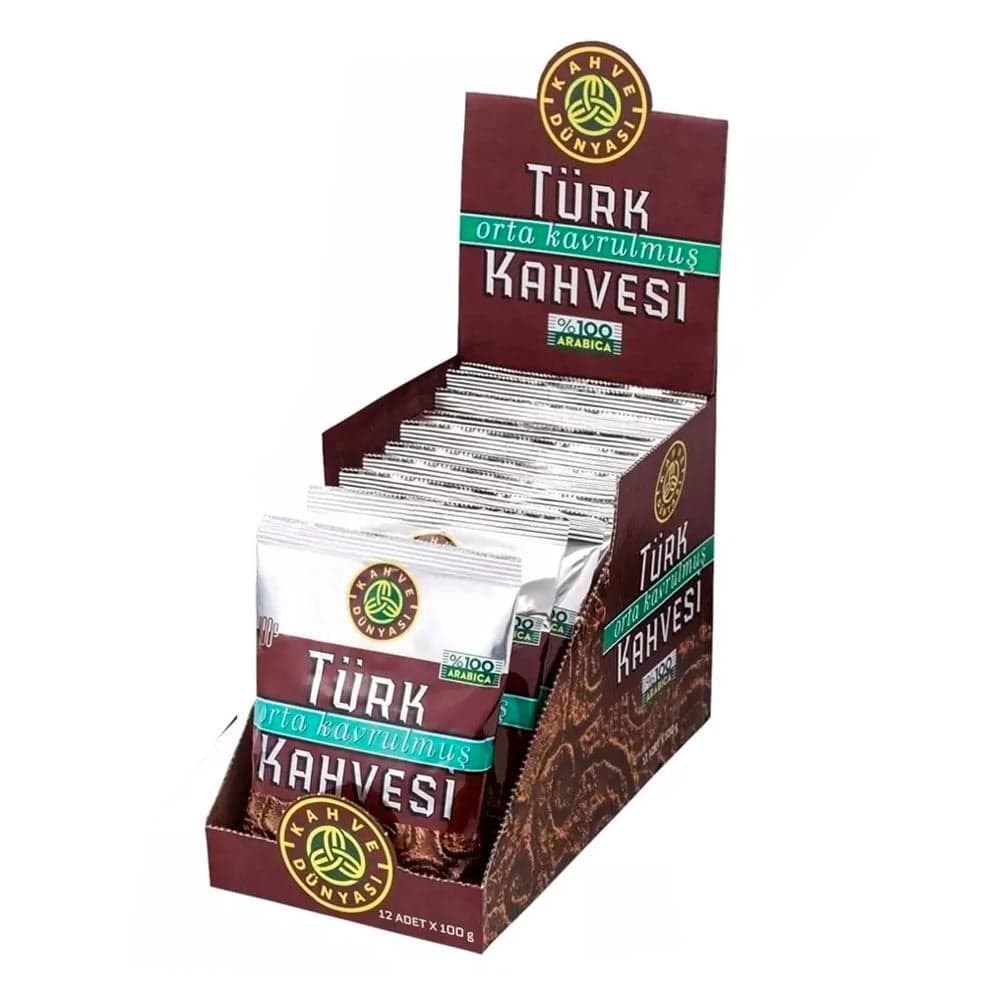 Kahve Dünyası Orta Kavrulmuş Türk Kahvesi 100 G 12 Adet