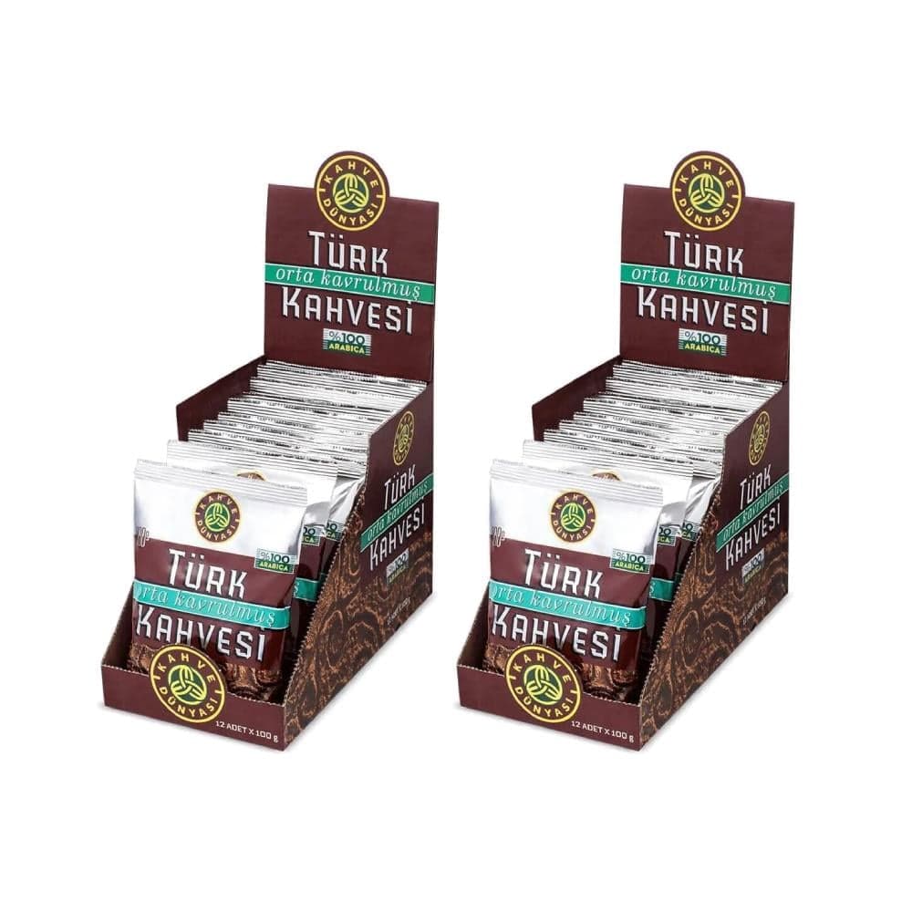 Kahve Dünyası Orta Kavrulmuş Türk Kahvesi 100 Gr. x 24 Adet - Türk Kahvesi