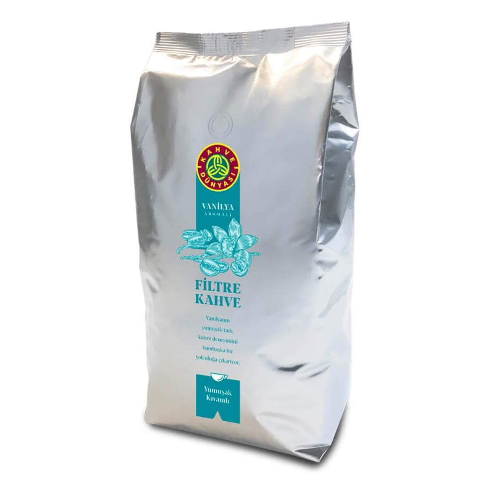 Vanilya Aromalı Öğütülmemiş Çekirdek Filtre Kahve 1 Kg.