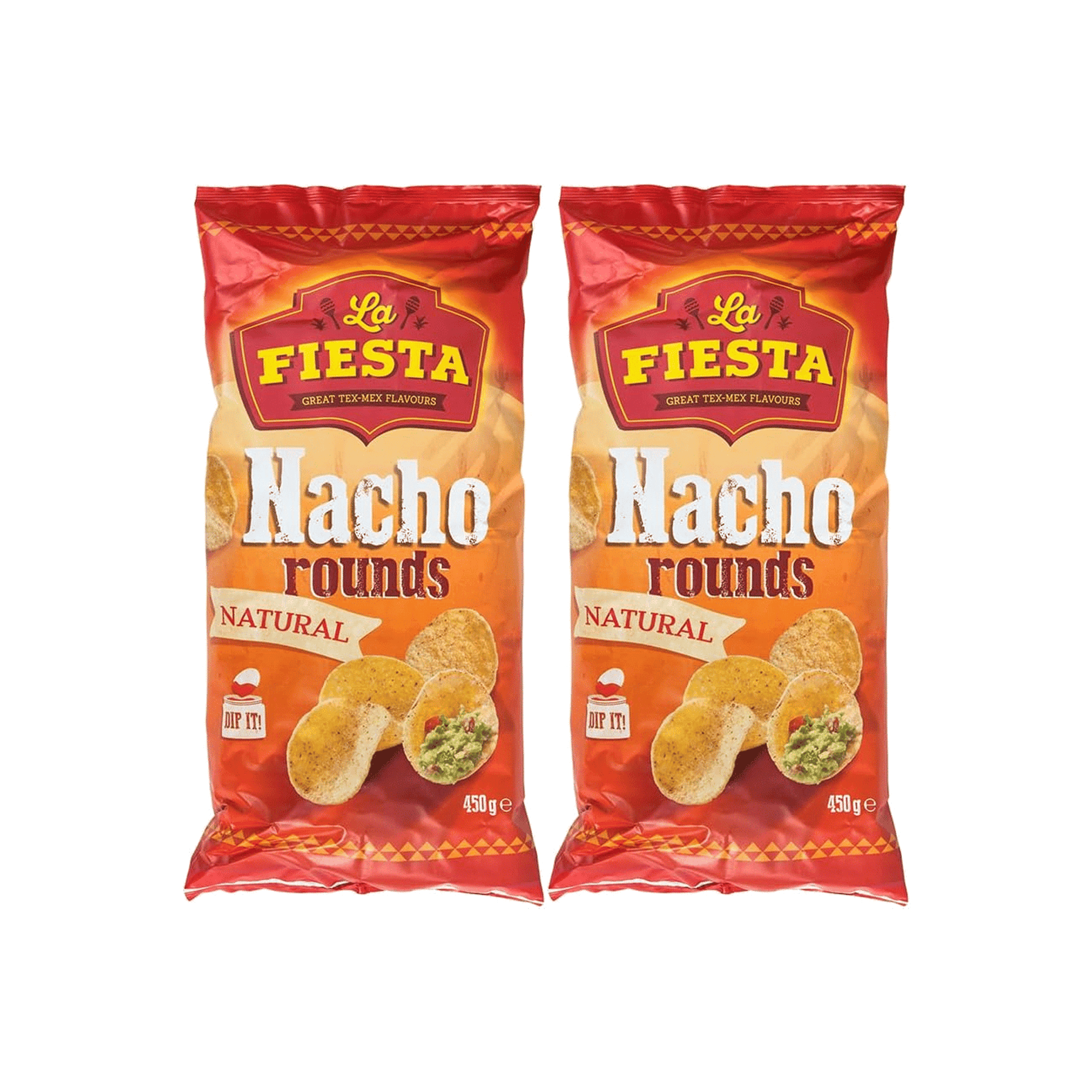 La Fiesta Nacho Round Salted Yuvarlak Tuzlu Tortilla Cips 450 g x 2 Adet