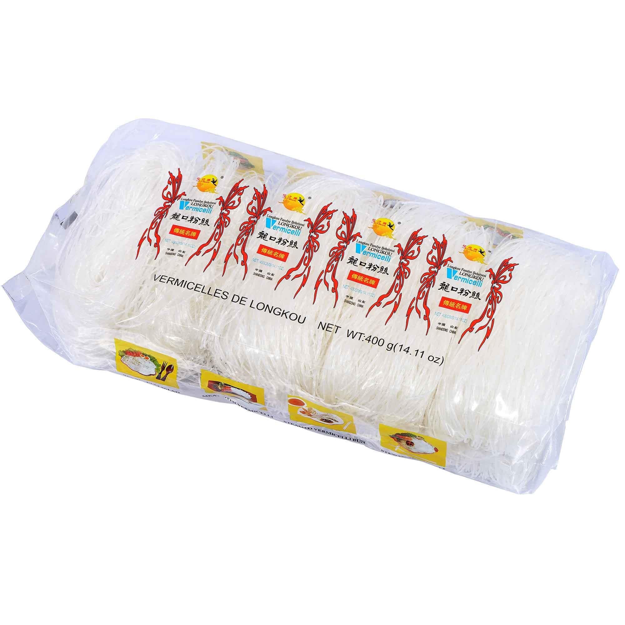 LONGKOU Yeşil Fasulye Şehriyesi | Premium Çin İnce Tel Eriştesi | 400 G