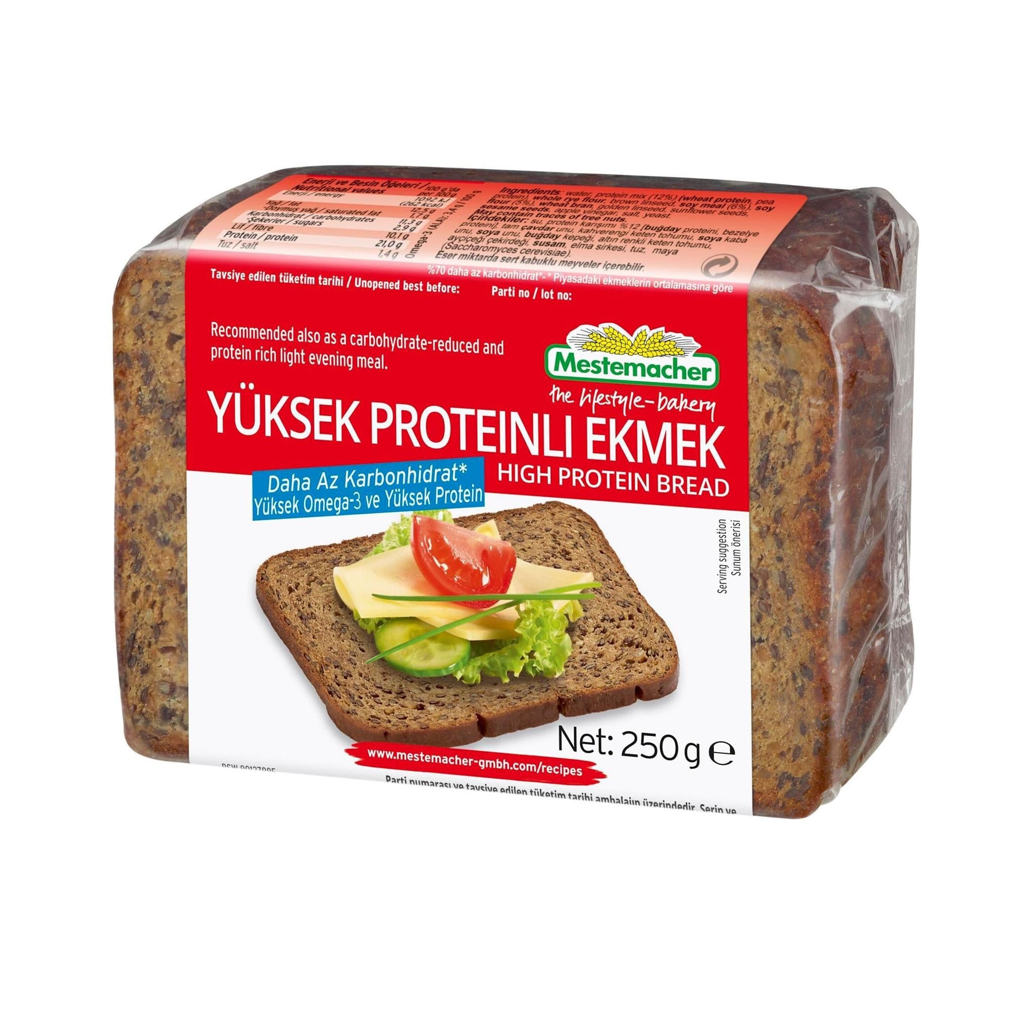 Mestemacher Yüksek Proteinli Ekmek 250 g - Sağlıklı Yaşam Ürünleri