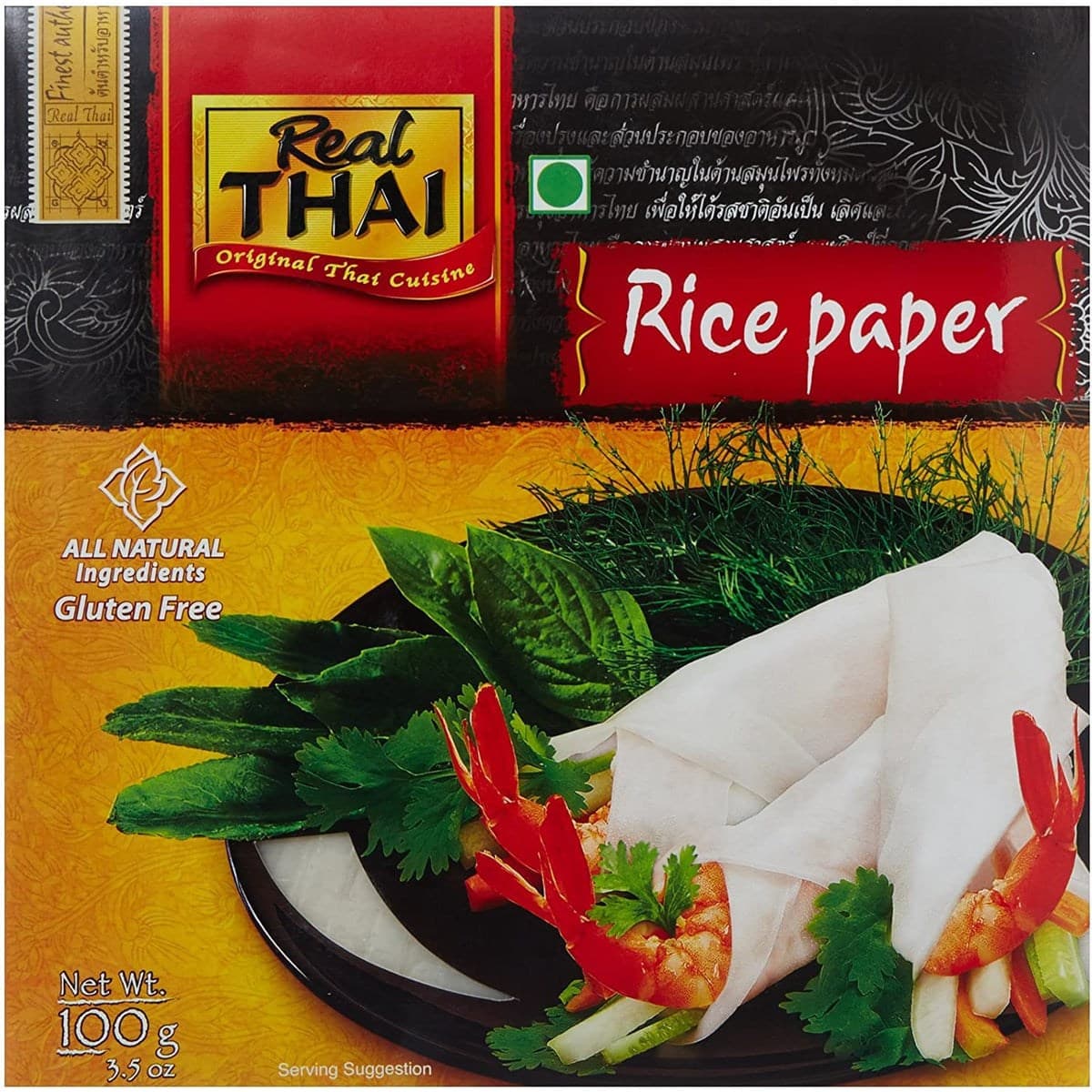 Real Thai Pirinç Yufkası (Rice Paper) 22 cm 100 g – Glutensiz