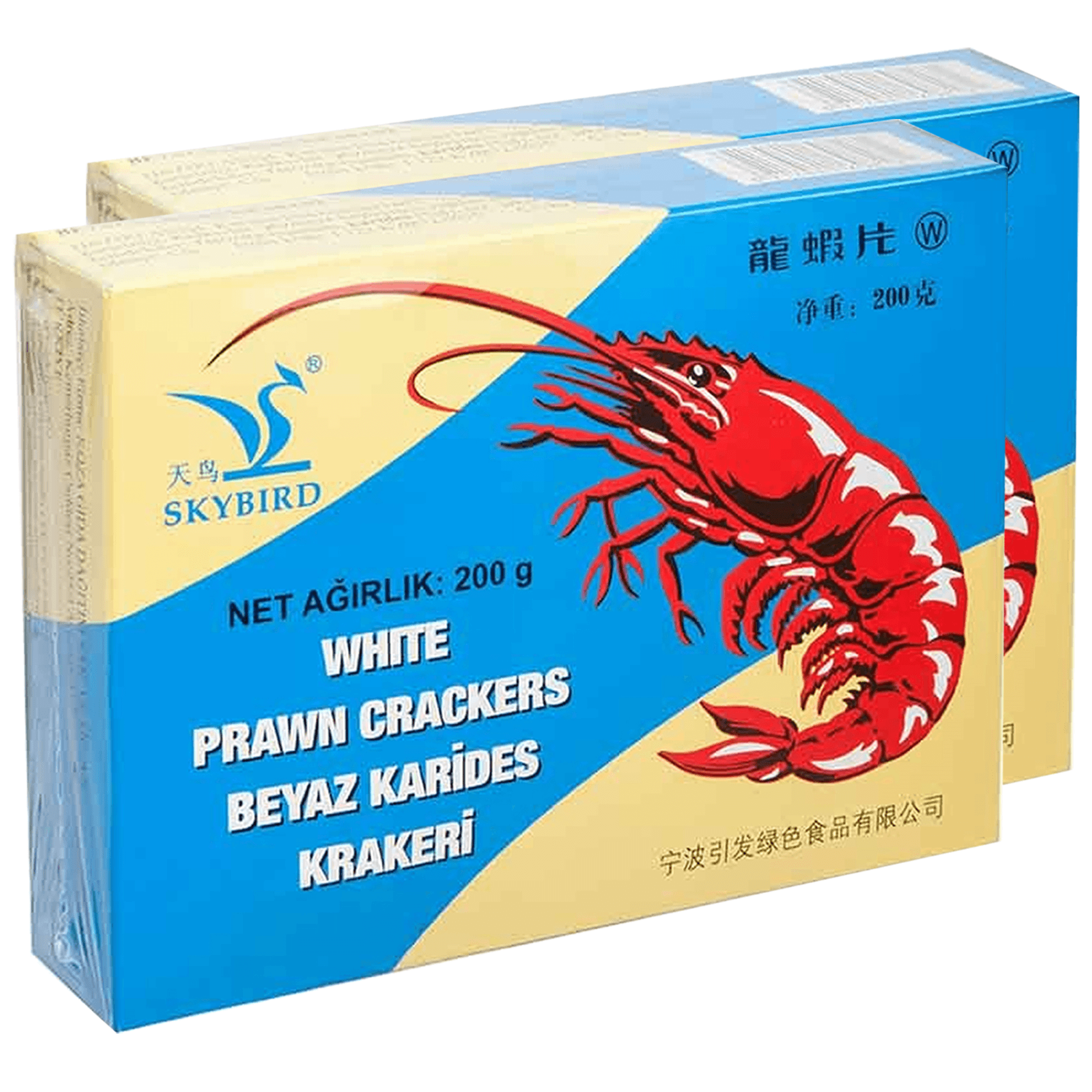 SKYBIRD Kızartmalık Beyaz Karides Krakeri 200 g x 2 Adet