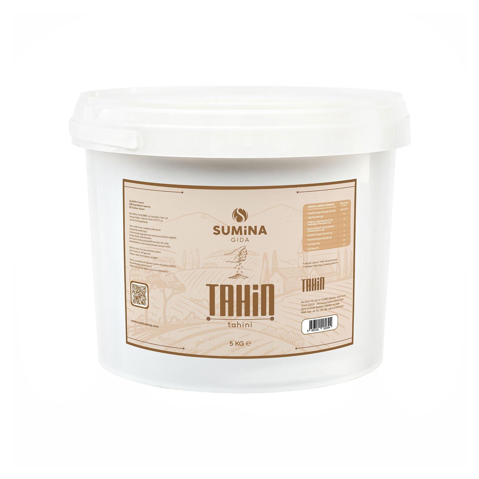 Sumina Gıda Tahin 5Kg Plastik Kova