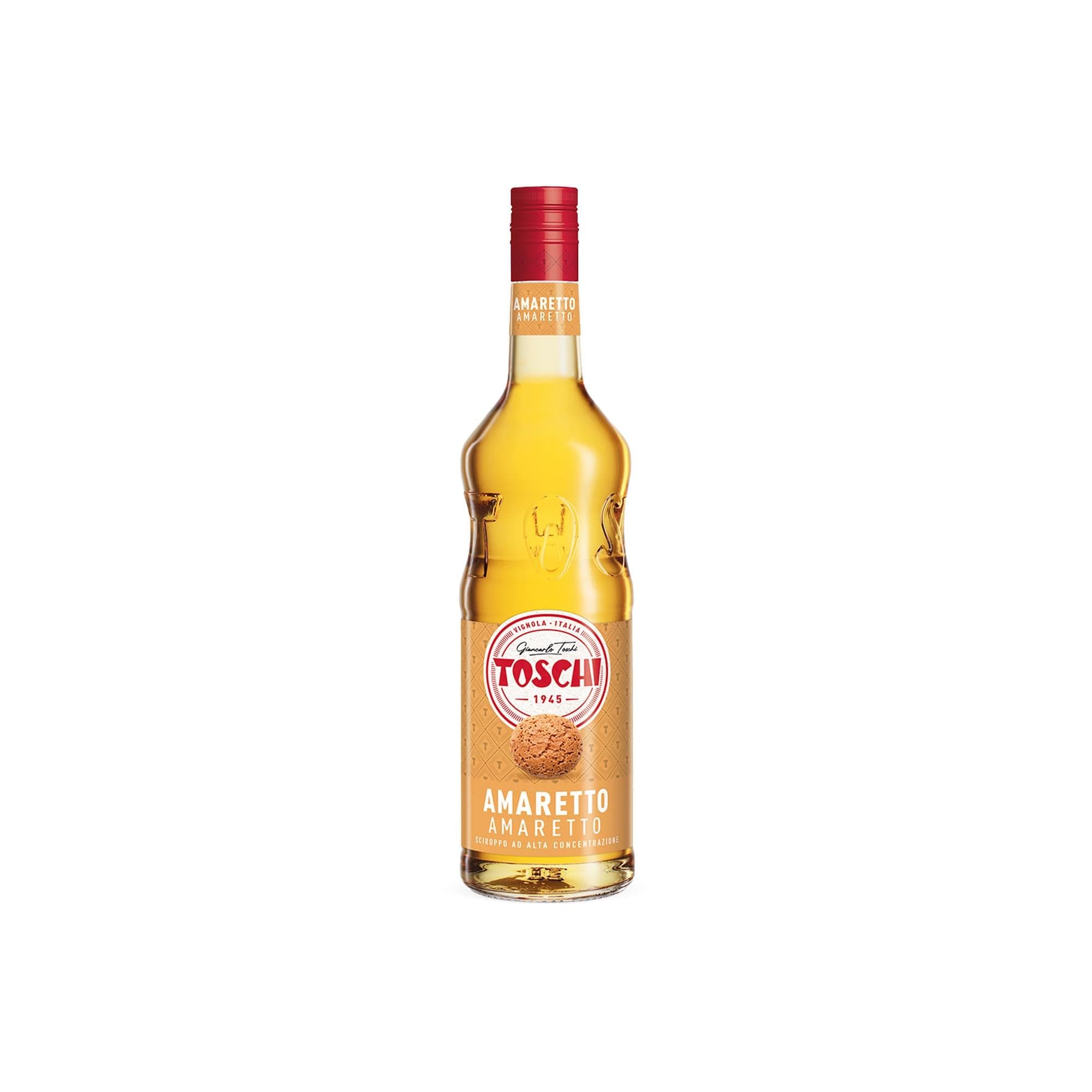 TOSCHI Amaretto Şurubu | Yüksek Konsantre | Katkısız ve Glutensiz | İtalya Ürünü | 1000 ml