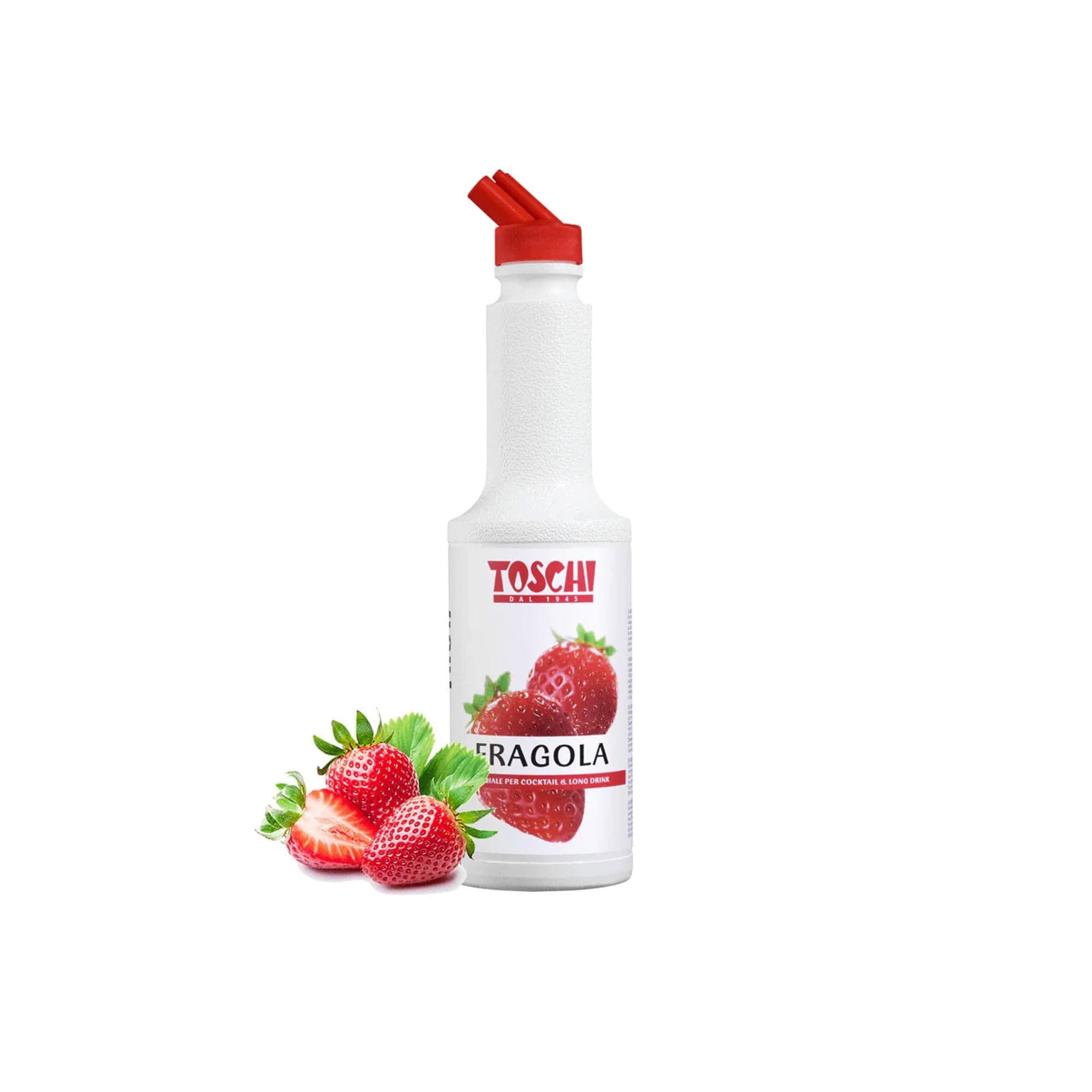 TOSCHI Çilek Meyve Püresi | Yüksek Konsantre | Katkısız | Glutensiz ve Vegan | Yüksek Meyve İçeriği | İtalya Ürünü | 1,3 Kg - Meyve Püreleri