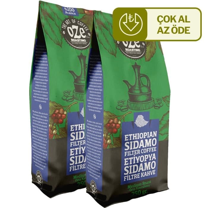 Ethiopian Sidamo Filtre Kahve 2'li 250G