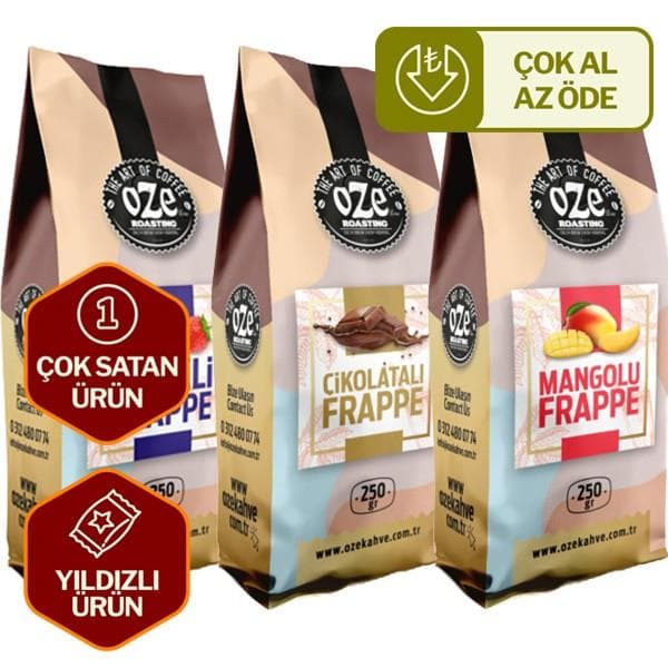 Frappe Tanışma Seti Çilek, Çikolata, Mango 3'lü 250G