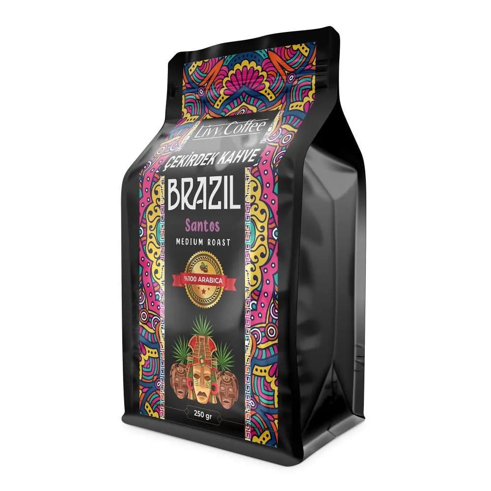Livy Coffee Brazil Santos Single Origin Çekirdek Kahve 250 Gr