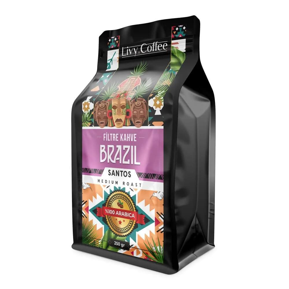 Livy Coffee Brazil Santos Yöresel Filtre Kahve 250 Gr